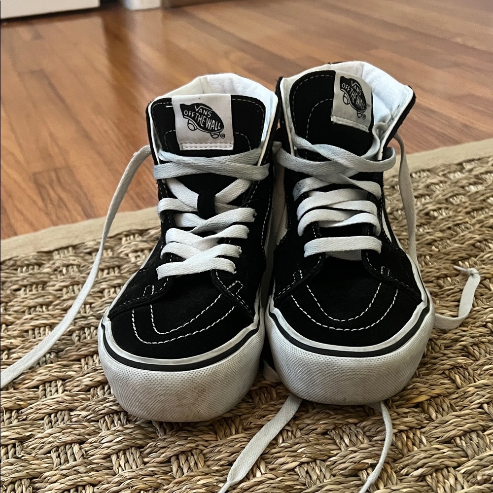 Vans Black and White High-Top Sneakers